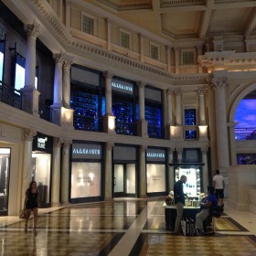 All Saints halo lit letter signage for Las Vegas storefront