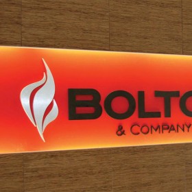 Bolton custom made corporate entrance signage