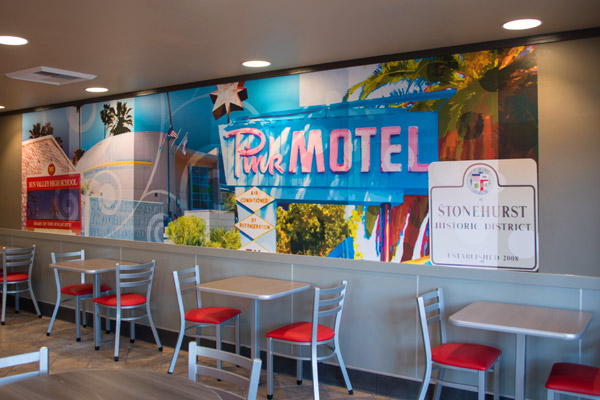 custom printed wall coverings for retail