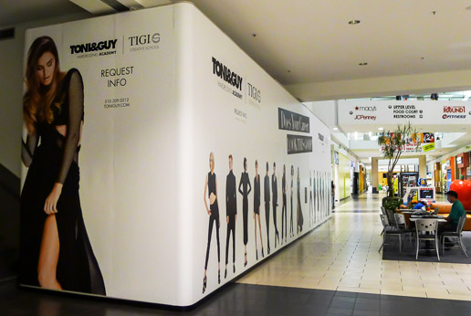 retail barricade graphic printing and installation by agretail