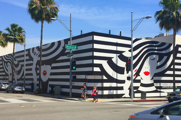 sephora beverly hills barricade graphics