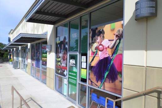 the little gym privacy and branding window vinyls