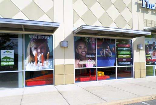 the little gym hdclear custom printed window graphics