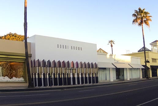 bobbi brown retail barricade graphics