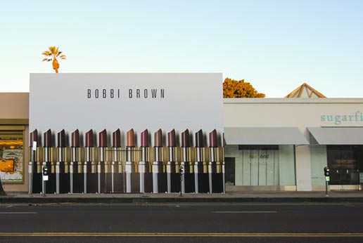 bobbi brown retail barricade in beverly hills