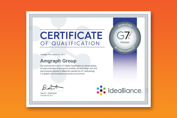 AGRetail G7 Master Printer Certification